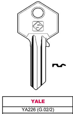 chiave asc ya226 (g.vac 2) yale cod:ferx.vit4940
