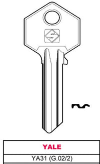 chiave asc ya31 (g.vac 2) yale cod:ferx.vit6758