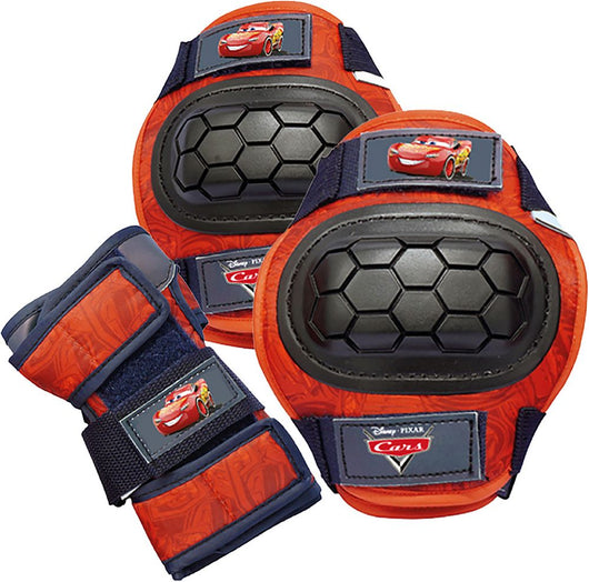 Kit con gomitiere, ginocchiere e polsiere Disney Cars da bambino. Taglia XS (3-6 anni)
