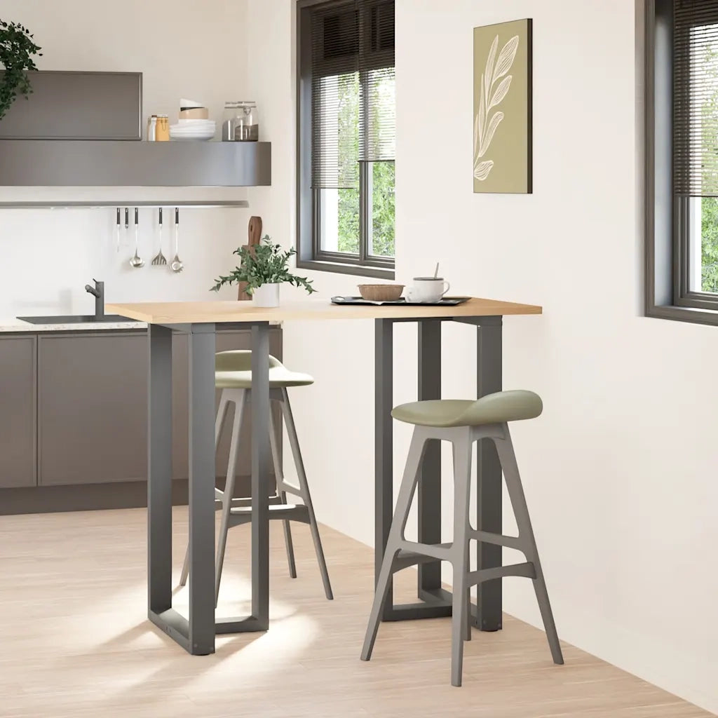 Gambe per tavolo da bar a forma di T 2 pz Antracite 60x35x(110-111) cm Acciaio 4013106