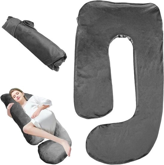 Cuscino per la gravidanza J-forma, cuscino per l'allattamento, cotone, cuscino del corpo rimovibile, cuscino per la gravidanza full-body, copertura sostitutiva, adulti, cuscino per l'alimentazione, 150 x 80 cm