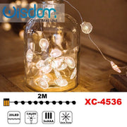 Trade Shop - Catena Luminosa Conchiglie 20led A Batteria Luce Calda Fissa Decorazioni Xc-4536 -
