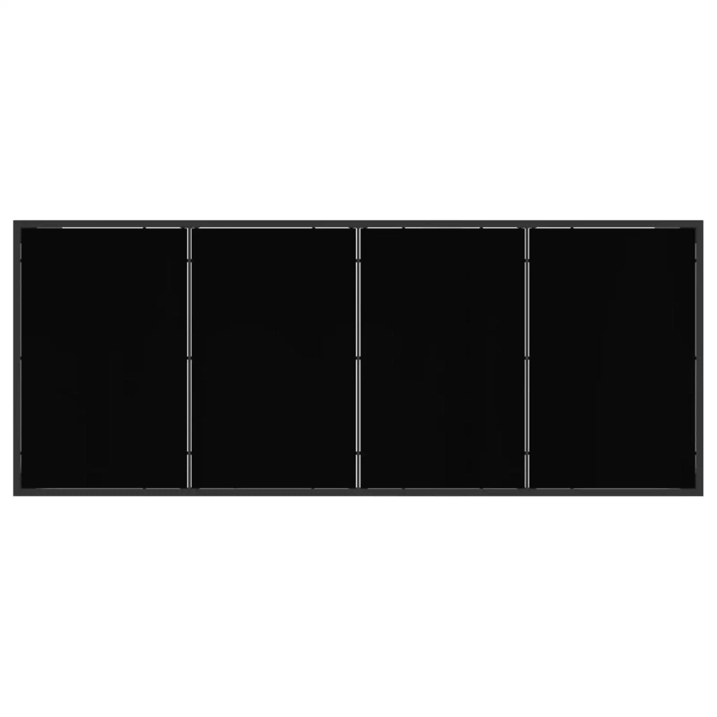 Set da Pranzo per Giardino 19 pz Nero polyrattan 3422840
