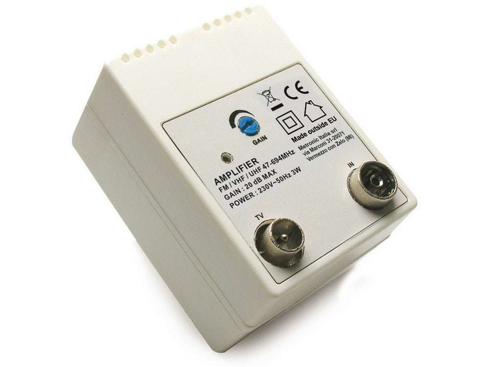 amplificatore per antenne tv da interno - 1 in/ 1 out cod:ferx.vit53742