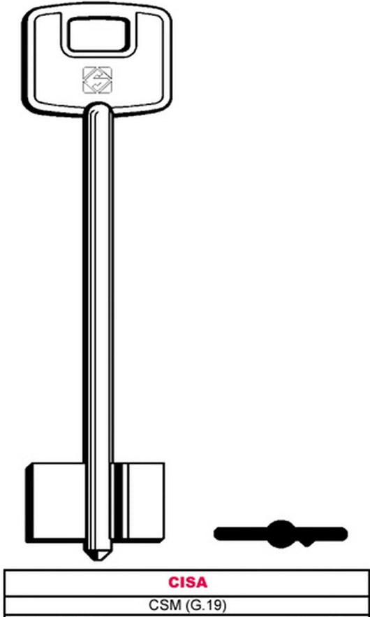 chiave a doppia mappa csm (g.vat 5) cisa cod:ferx.vit28561