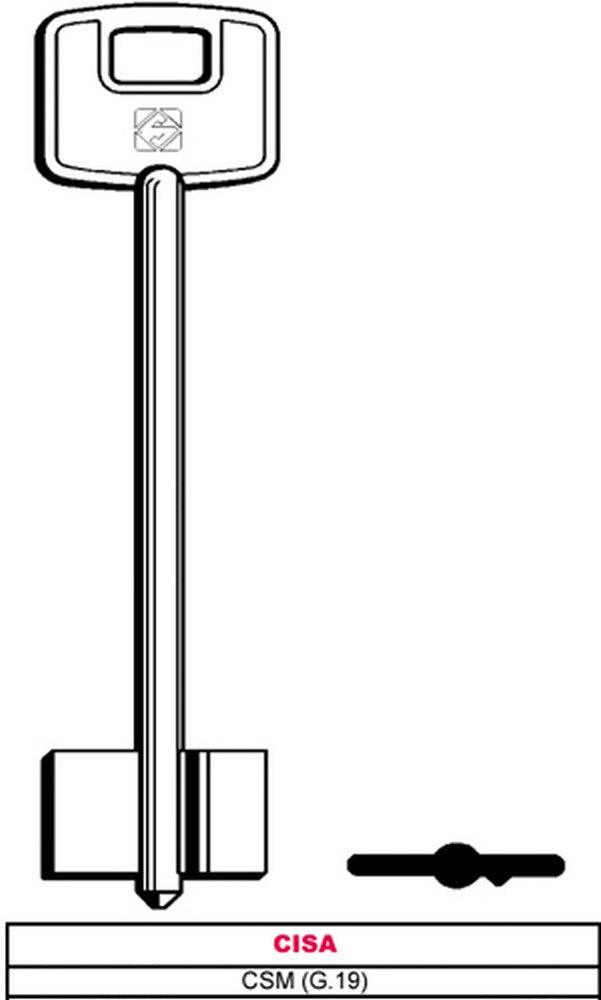 chiave a doppia mappa csm (g.vat 5) cisa cod:ferx.vit28561