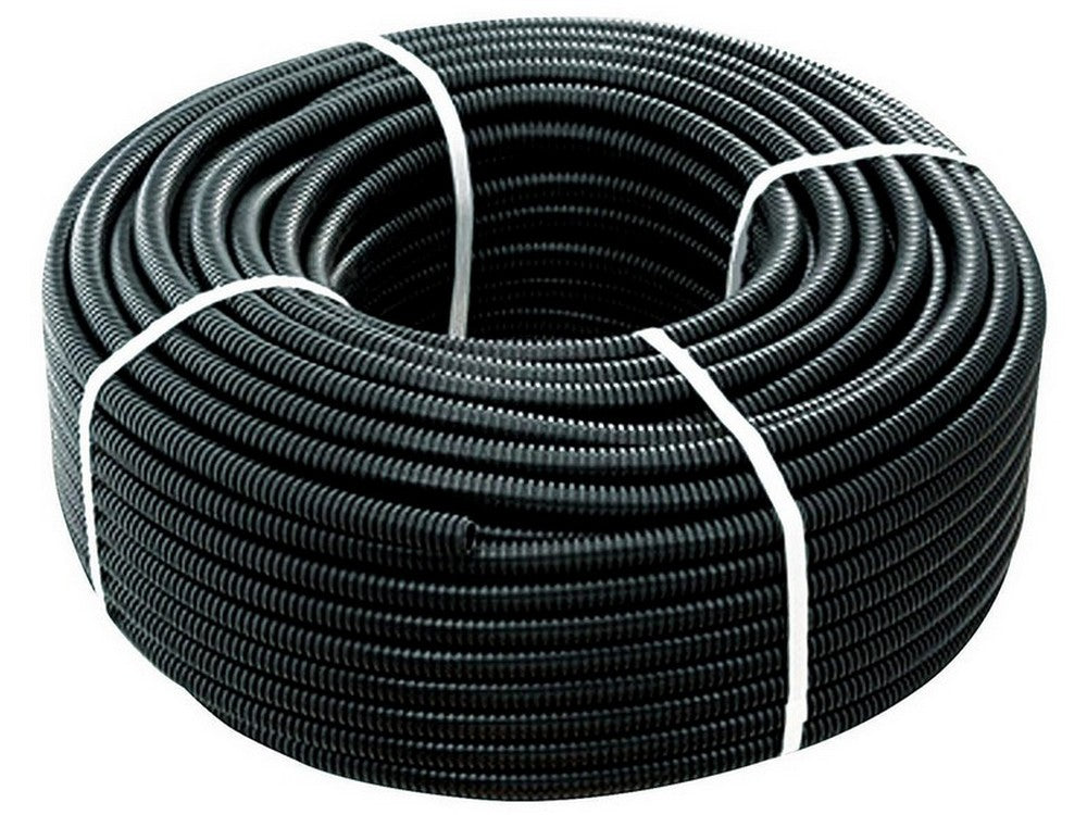 tubo corrugato nero con tirafilo ï mm. 16  mt.100 cod:ferx.vit47248