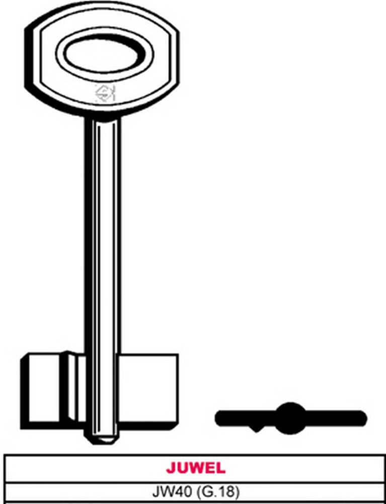 chiave a doppia mappa jw40 (g.vas 5) juwel cod:ferx.vit6184
