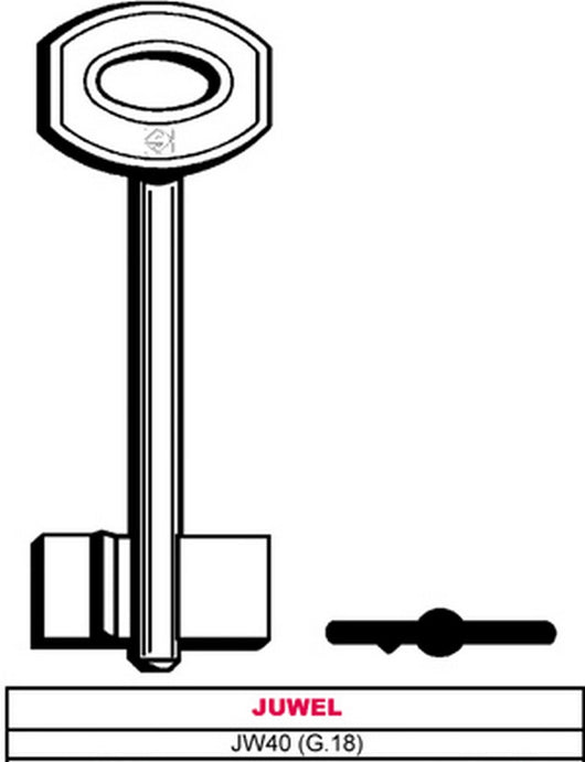 chiave a doppia mappa jw40 (g.vas 5) juwel cod:ferx.vit6184
