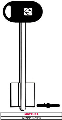 chiave a doppia mappa mtnbp (g.vat 6) mottura cod:ferx.vit10513