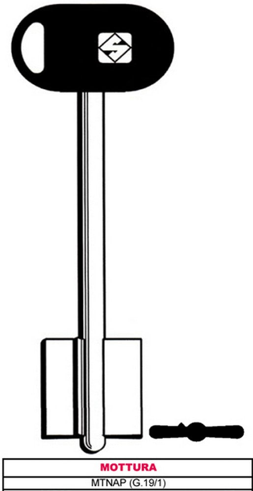 chiave a doppia mappa mtnbp (g.vat 6) mottura cod:ferx.vit10513