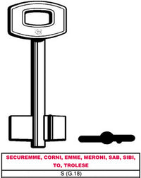 chiave a doppia mappa s (g.vas 5) securemme cod:ferx.vit6291
