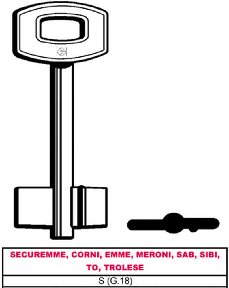chiave a doppia mappa s (g.vas 5) securemme cod:ferx.vit6291