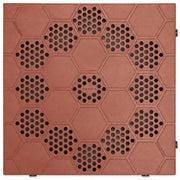PIASTRELLA 40X40XH5CM ROSSA SEMIFORATA