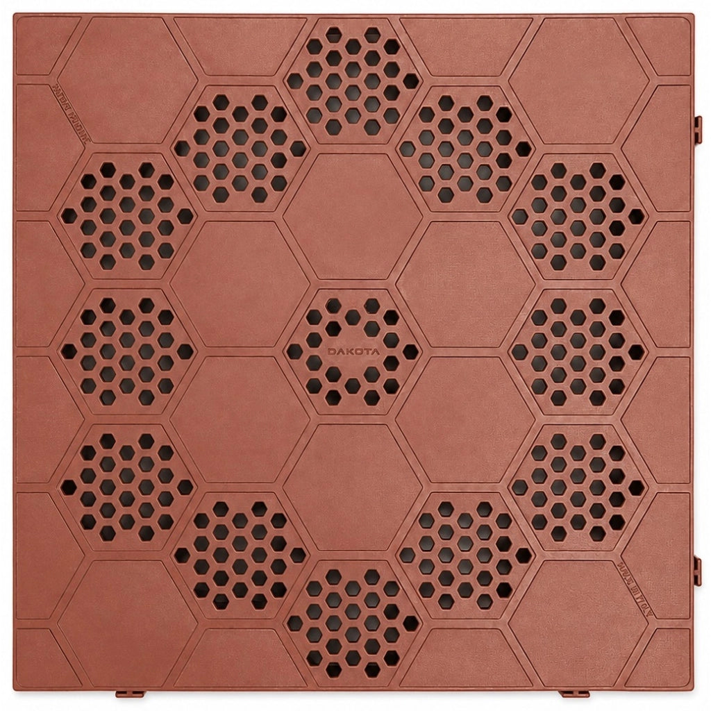 PIASTRELLA 40X40XH5CM ROSSA SEMIFORATA