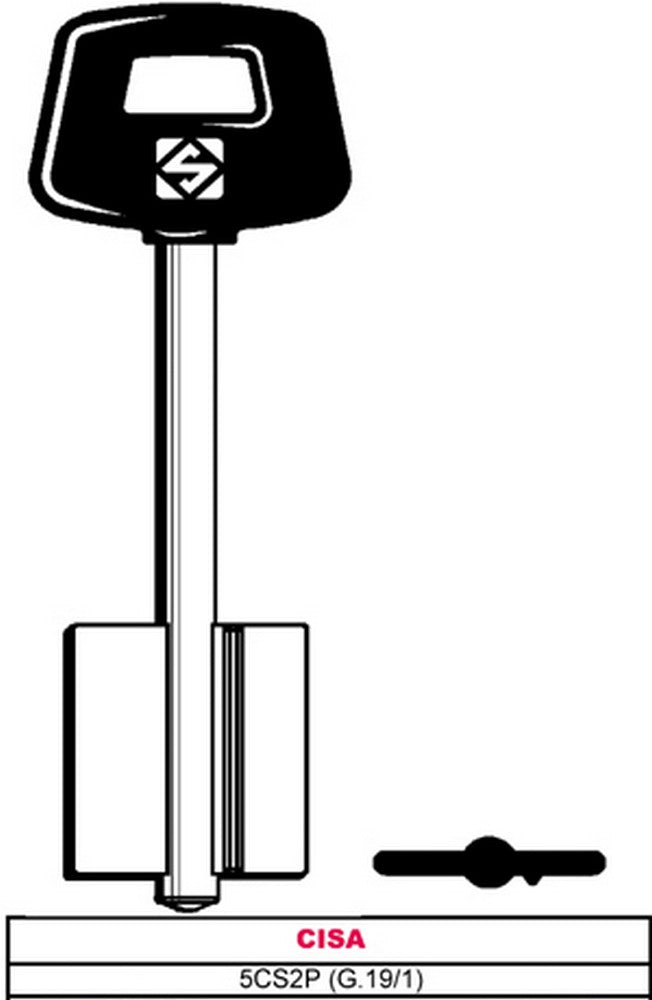 chiave a doppia mappa 5cs2p (g.vat 6) cisa cod:ferx.vit11944