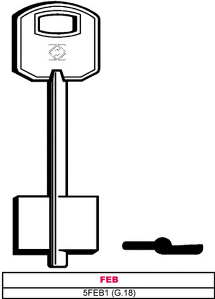 chiave a doppia mappa 5feb1 (g.vas 5) feb cod:ferx.vit6282