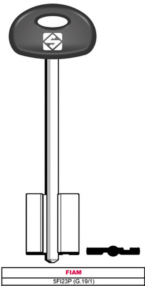 chiave a doppia mappa 5fi23p (g.vat 1) fiam cod:ferx.vit28566