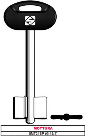 chiave a doppia mappa 5mt21bp (g.vat 1) mottura cod:ferx.vit28564