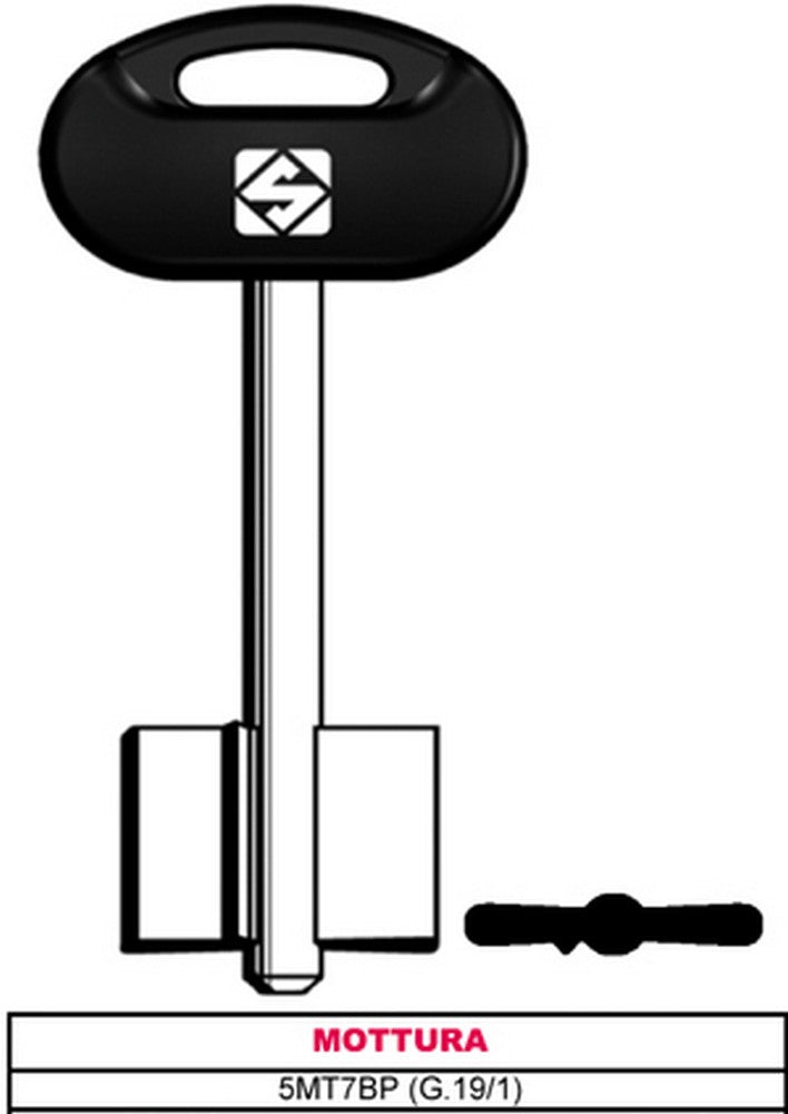 chiave a doppia mappa 5mt7bp (g.vat 1) mottura cod:ferx.vit28563