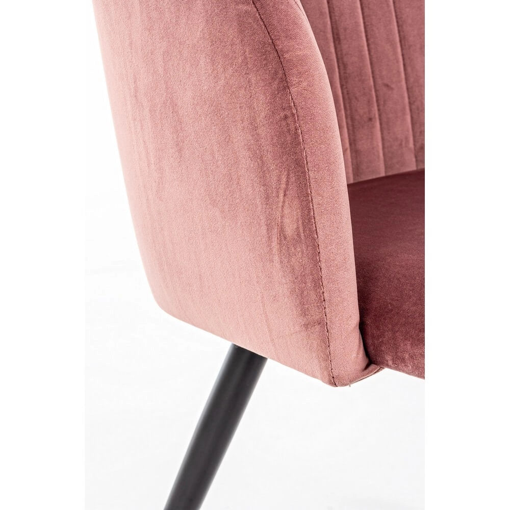 Set di 2 Sedie Imbottite in Velluto con Gambe in Acciaio - FELICIA