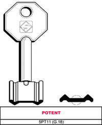 chiave a doppia mappa 5pt11 (g.vas 0) potent cod:ferx.vit28611