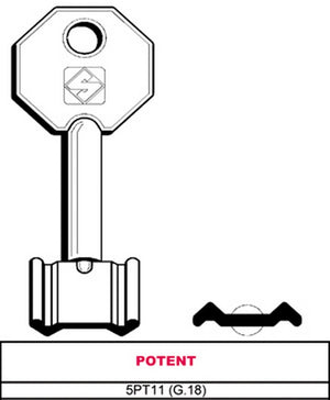 chiave a doppia mappa 5pt11 (g.vas 0) potent cod:ferx.vit28611