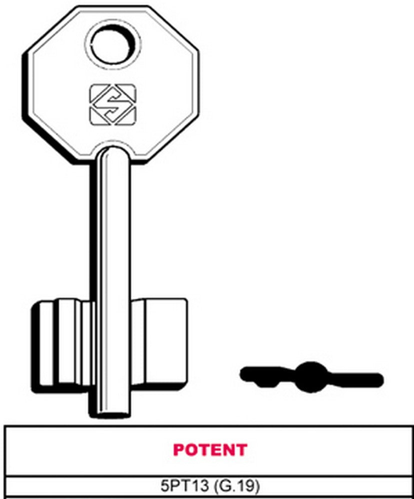 chiave a doppia mappa 5pt13 (g.vas 5) potent cod:ferx.vit28613
