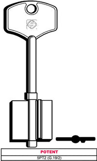 chiave a doppia mappa 5pt2 (g.vat 5) potent cod:ferx.vit11965