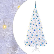 Albero di Natale | Decorazioni natalizie artificiale Bianco 180 cm PVC e Acciaio