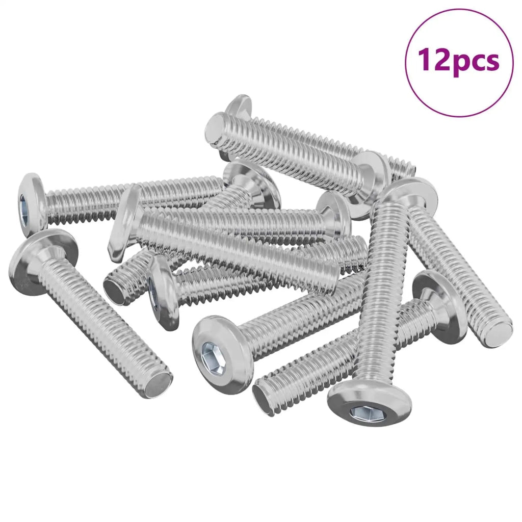 Vite con Testa Bloccante 12 pz Argento M6 x 30 mm Acciaio CFW5258652