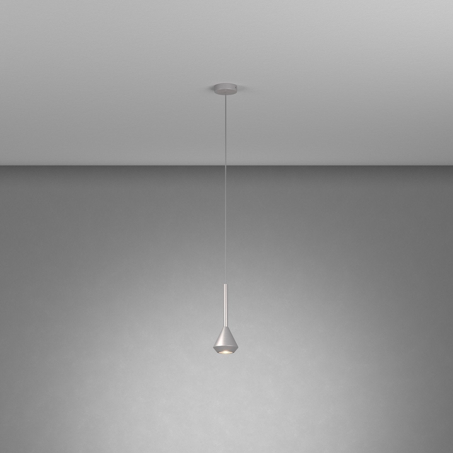 Sopsensione Moderna Aygo Metallo Color Alluminio 1 Luce Gu10