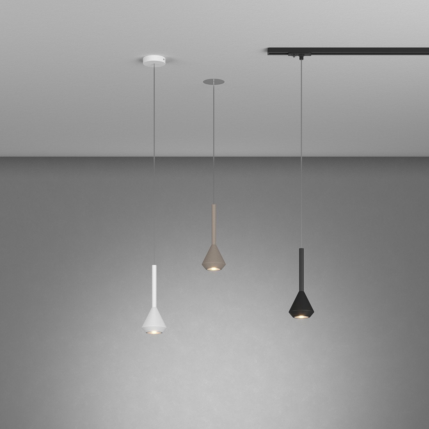 Sopsensione Moderna Aygo Metallo Bianco 1 Luce Gu10