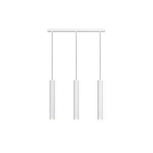 Lampadario Moderno Aygo Rettangolare Metallo Bianco 3 Luci Gu10
