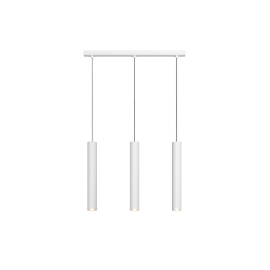 Lampadario Moderno Aygo Rettangolare Metallo Bianco 3 Luci Gu10