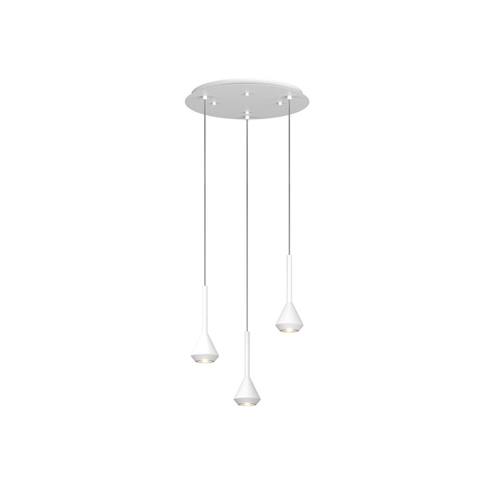 Lampadario Moderno Tondo Aygo Metallo Bianco 3 Luci Gu10