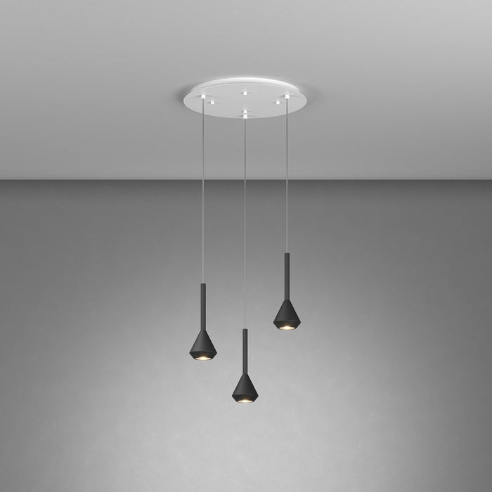Lampadario Moderno Aygo Metallo Bianco E Nero 3 Luci Gu10