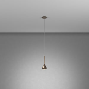 Sopsensione Moderna Aygo Metallo Bronzo 1 Luce Gu10