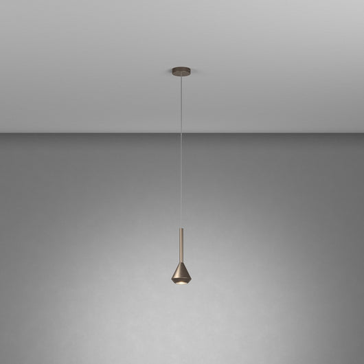 Sopsensione Moderna Aygo Metallo Bronzo 1 Luce Gu10