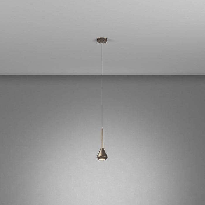 Sopsensione Moderna Aygo Metallo Bronzo 1 Luce Gu10