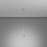 Sopsensione Moderna Aygo Metallo Ottone 1 Luce Gu10