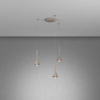 Lampadario Moderno Aygo Metallo Sabbia 3 Luci Gu10