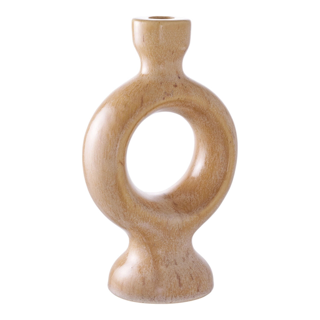 Portacandela Lucy, Marrone, Ceramica, 8,8x13,5x23,5 cm