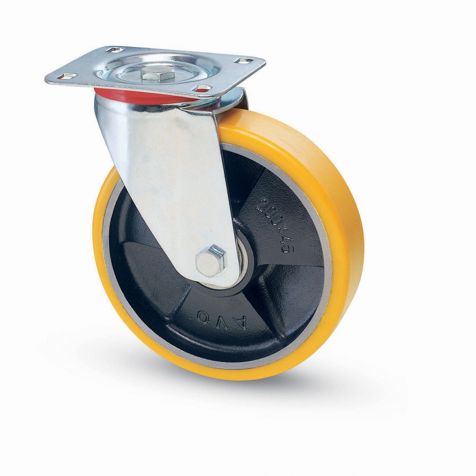 ruota in poliuretano art. 22 diametro 100x25 girevole cod:ferx.12030