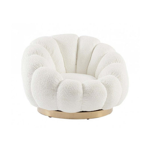 Poltrona Girevole Florel da Soggiono Bianco Bizzotto