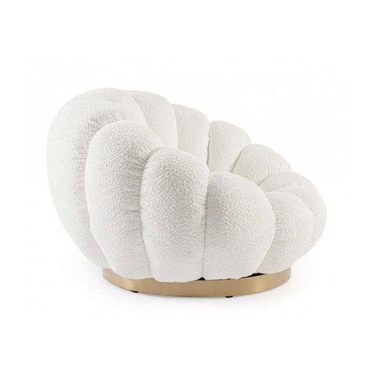 Poltrona Girevole Florel da Soggiono Bianco Bizzotto