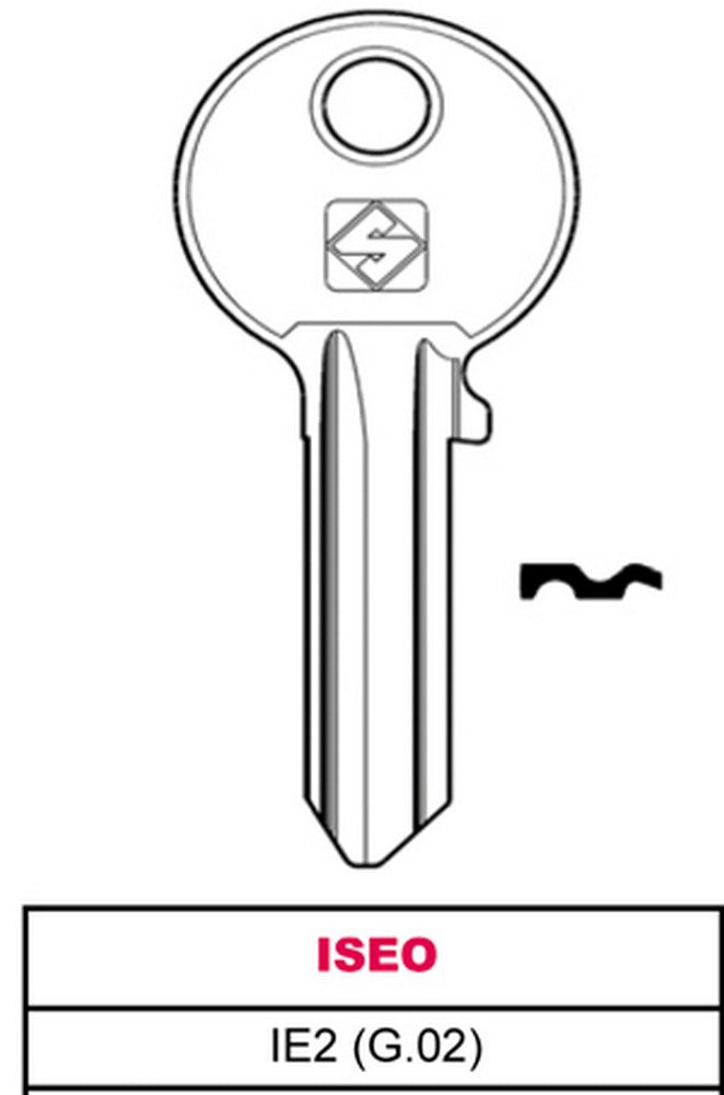 chiave ottone ie2 (g.vac 0) iseo cod:ferx.vit30344