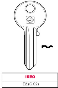 chiave ottone ie2 (g.vac 0) iseo cod:ferx.vit30344