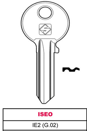 chiave ottone ie2 (g.vac 0) iseo cod:ferx.vit30344