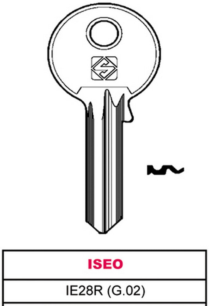 chiave ottone ie28r (g.vac 0) iseo cod:ferx.vit28572